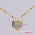 Latest hot sale jewelry stainless steel heart silver and gold pendant design for kids